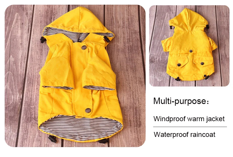 Waterproof Raincoat for Large Dogs Windproof Jacket for Large Dogs