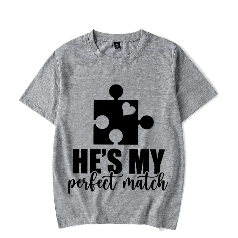 "She's My Perfect Match" Unisex T-Shirt, Short Sleeve T-Shirt 