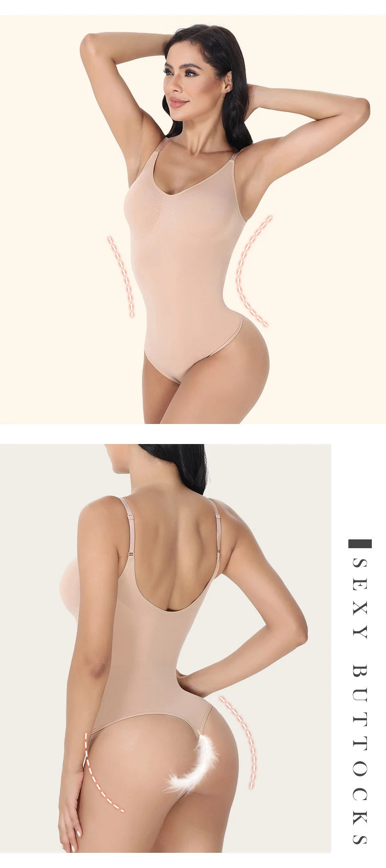 Body Original de alta elasticidad para mujer, ropa moldeadora de barriga, Tanga