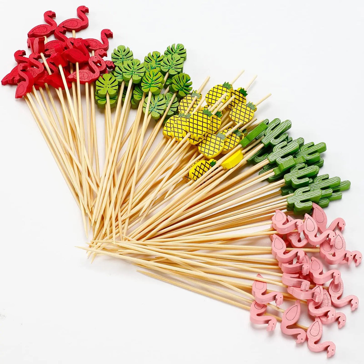 Disposable bamboo food pieces pineapple dessert fruit sticks f 