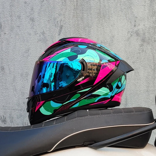 Cascos de moto Para hombre y mujer, Cascos de locomotora de doble lente, Cascos