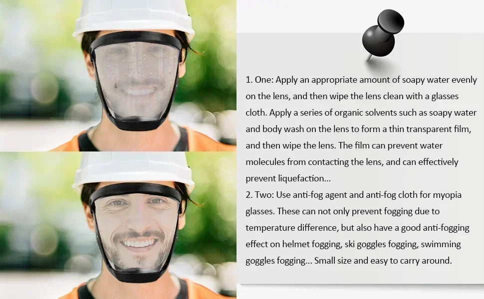 Máscara de protección Facial completa para el trabajo, Protector Facial transp