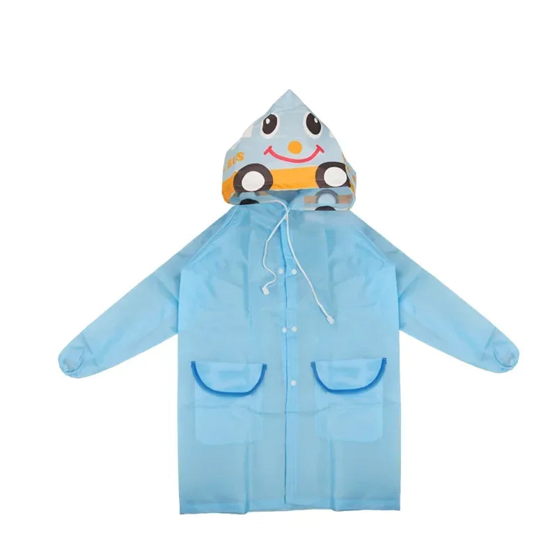Chubasquero de dibujos animados para niños, Poncho de lluvia plegable, impermea