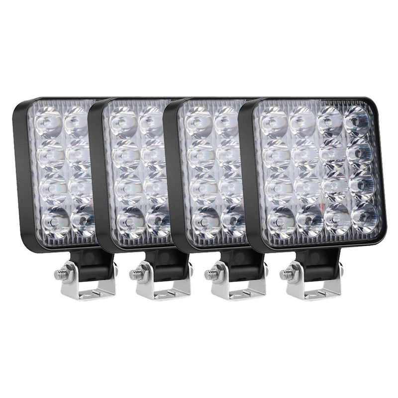 Luz LED de trabajo para todoterreno, foco de 4x4, 12V y 24V, para Jeep, camión,