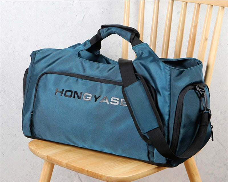 Bolsa deportiva de gimnasio para hombre, bolso de viaje para Fitness, bolsillo para zapatos, equipaje, bolso de mano impermeable, bolso de hombro para fin de semana al aire libre