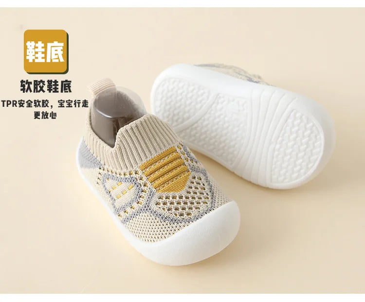 Baby Anti-slip Shoes Breathable Rubber Sole Socks p 