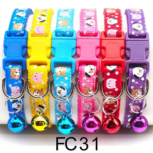 Adjustable Cat Collar with Bell Puppy Kitten Collar Wholesale 