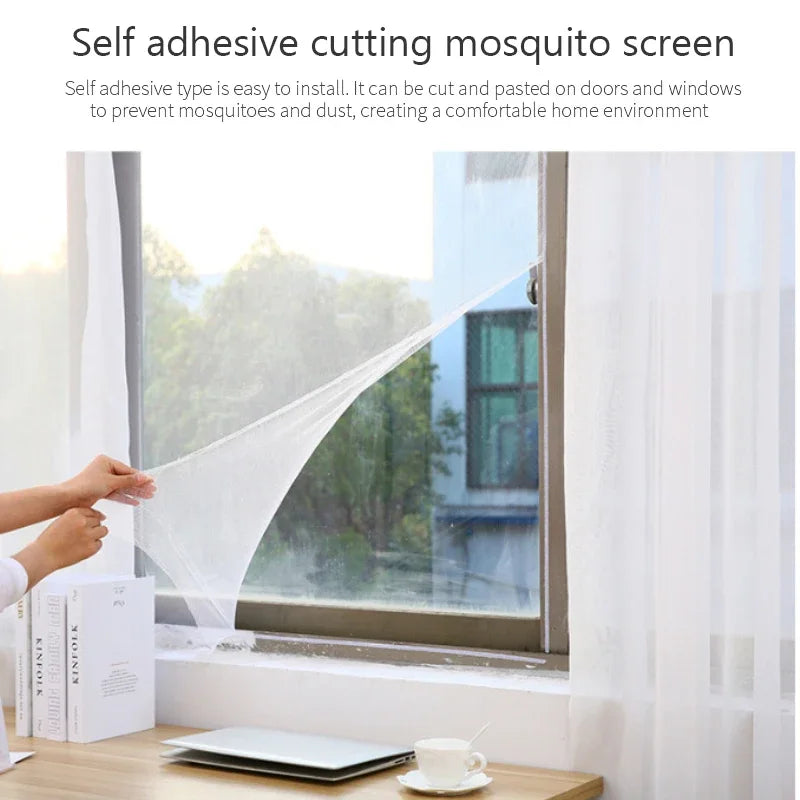 Mosquitera protectora de tul para ventana, cortina antimosquitos para puerta, re