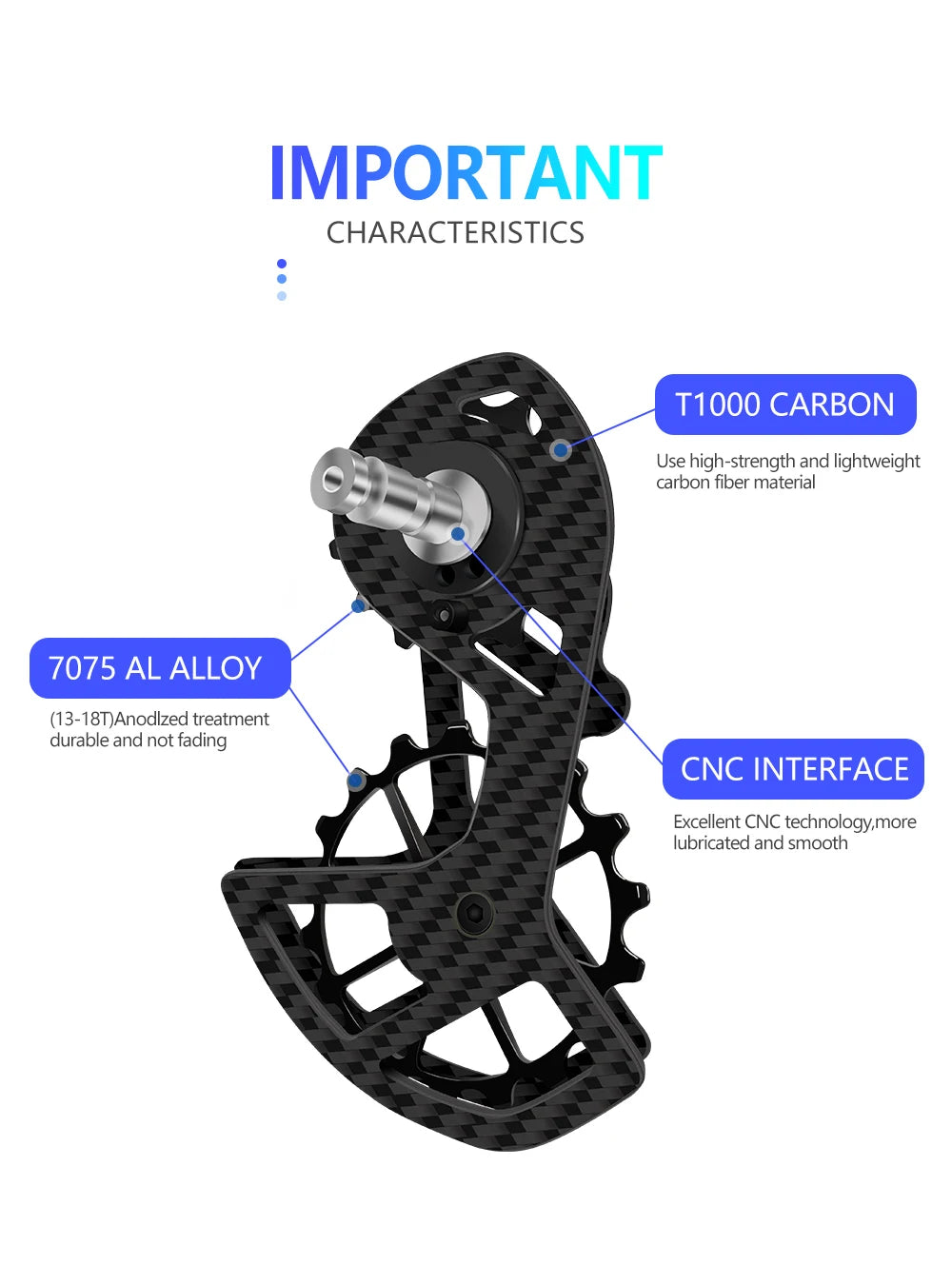 LTWOO Ceramic Bearing Wheel Fiber Rear Wheel Guide Wheel 