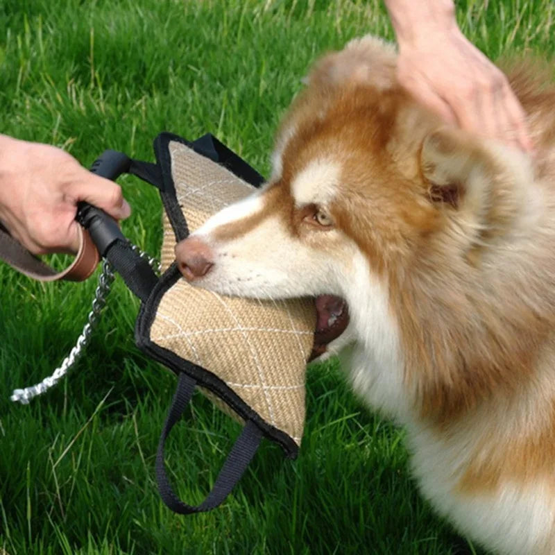 Durable Jute Dog Bite Pillow Linen Remover Toy Outdoor 