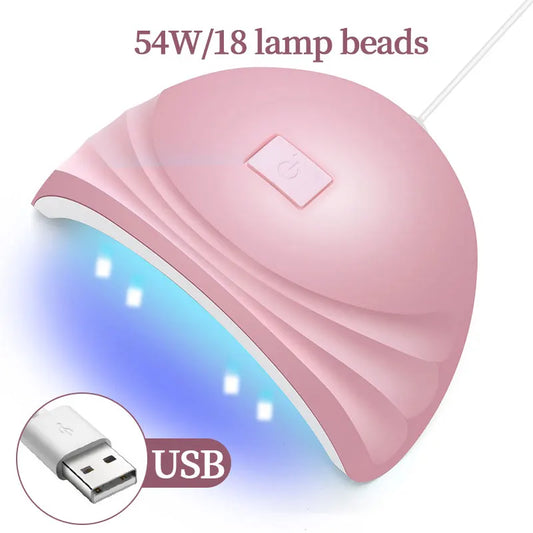 LULAA-Lámpara de secado con 18 luces UV USB para curado de Gel, máquina de fototerapia LED para uñas, herramienta de manicura profesional, equipo de salón