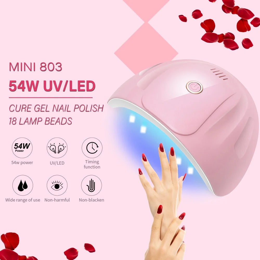 LULAA-Lámpara de secado con 18 luces UV USB para curado de Gel, máquina de fototerapia LED para uñas, herramienta de manicura profesional, equipo de salón