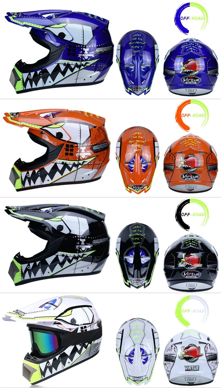 Free shipping 3 pieces of motorcycle helmet gift off-road helmet for boy