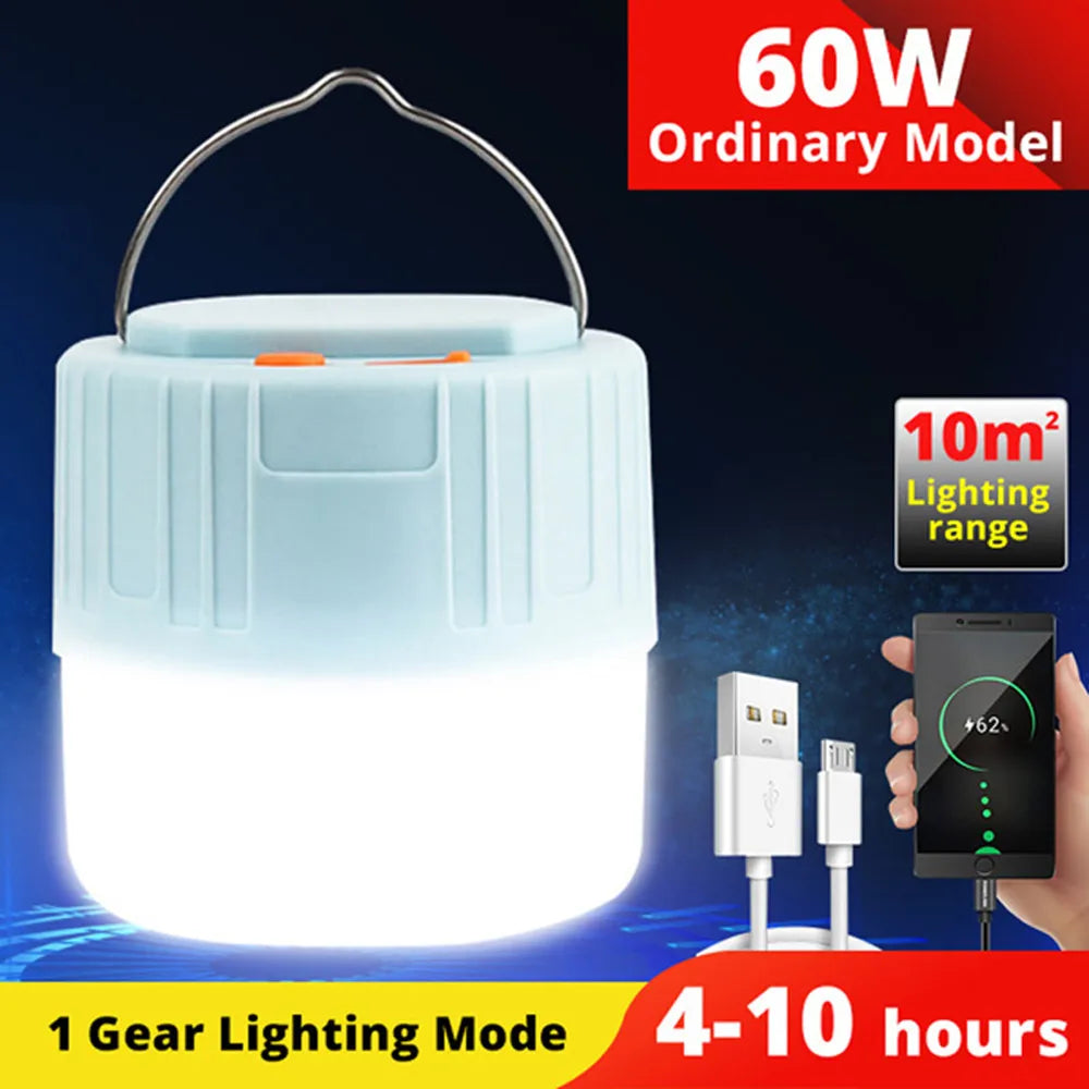 LED Solar Camping Light Waterproof Rechargeable Tent Lamp lint 