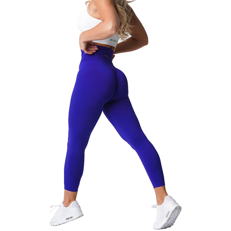 NVGTN-mallas sin costuras para mujer, pantalones de Yoga de cintura alta, ropa de gimnasio, mallas de LICRA suaves para entrenamiento, trajes de Fitness