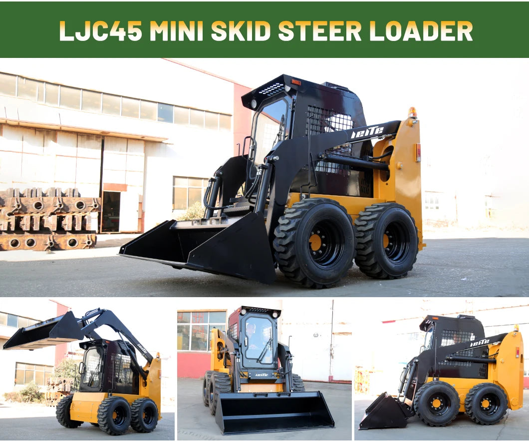 Small Rubber Tracked Skid Steer Loader Fork Skid Steer Loader 