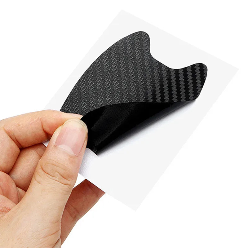 Car Door Handle Anti Scratch Stickers Carbon Fiber Protector 