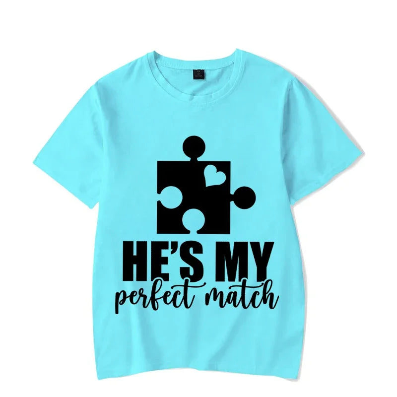 "She's My Perfect Match" Unisex T-Shirt, Short Sleeve T-Shirt 