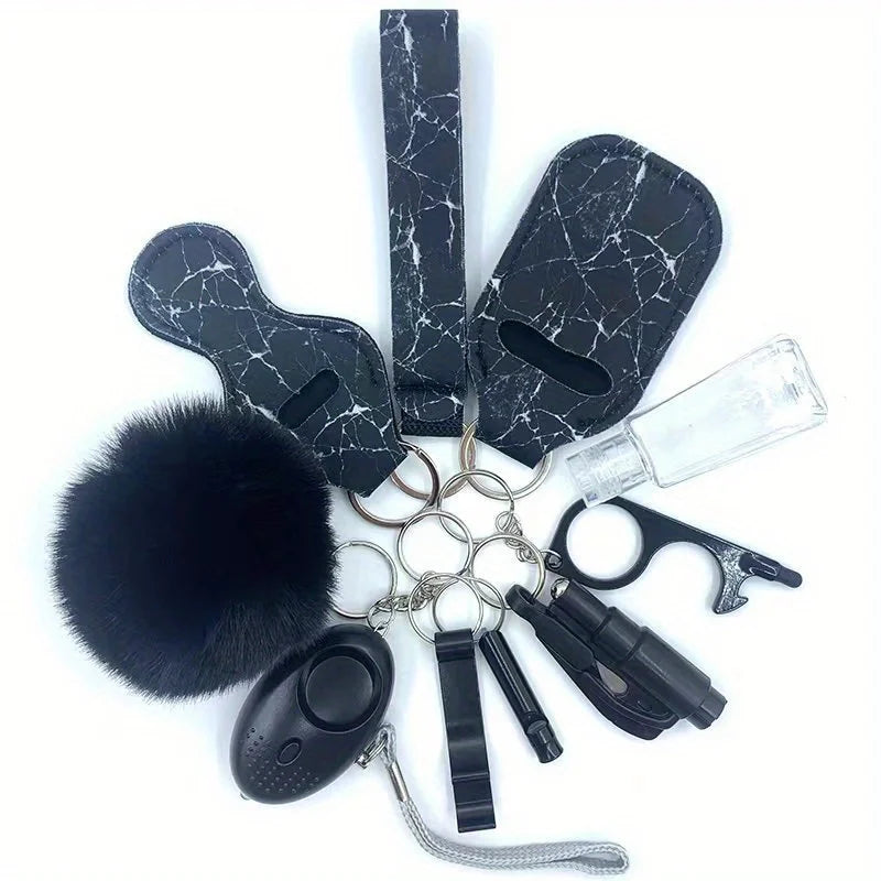 Full Set Safety Keychains for Women Girls Self Defense Keychain