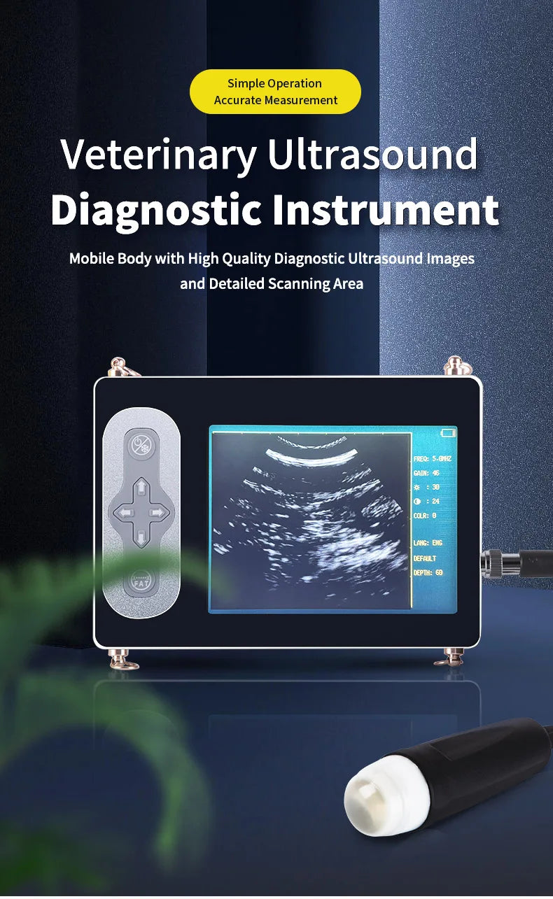 Portable Veterinary Ultrasound Scanner for Dog Cat Livestock Cow ce 