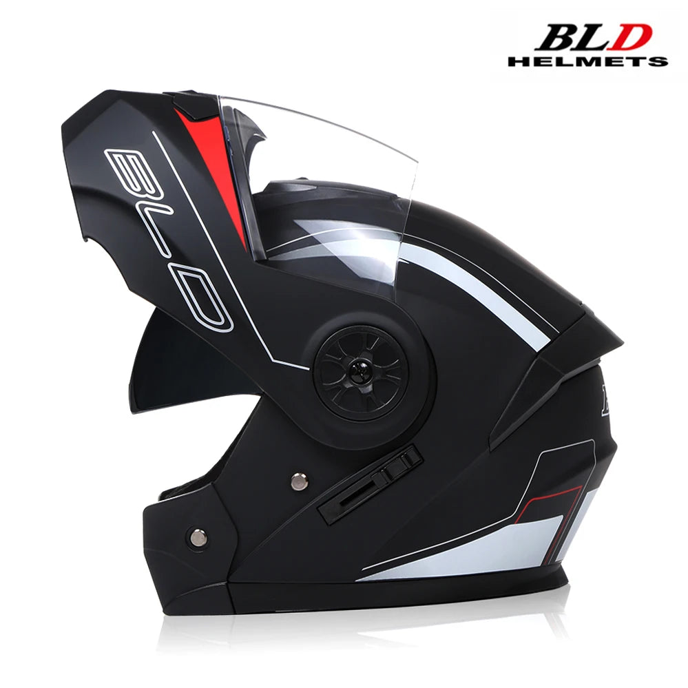 BLD-Casco de motocicleta personalizado para hombre y mujer, protector de cabeza