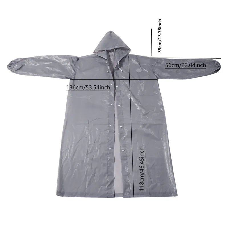 Adult 3 in 1 Waterproof Long Raincoat Rain Coat Jacket Co