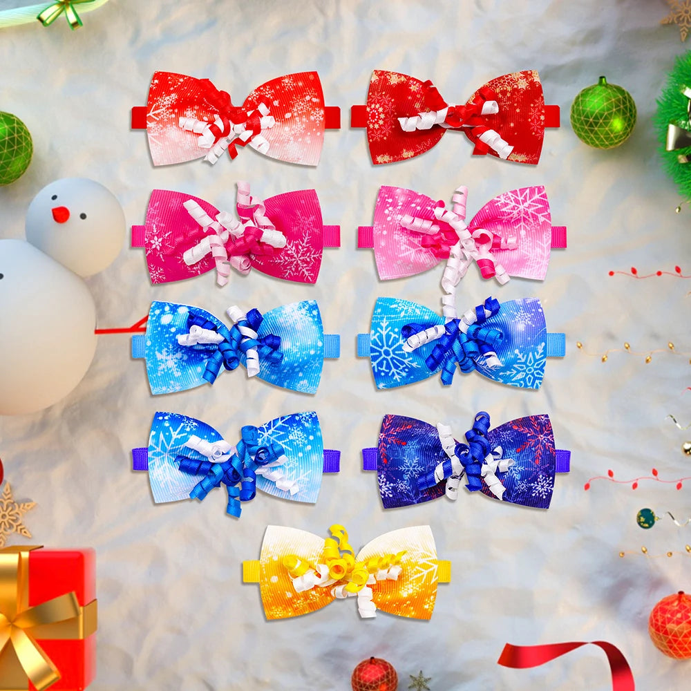 50 Pieces Wholesale Dog Bows with Ribbon for Dog Grooming