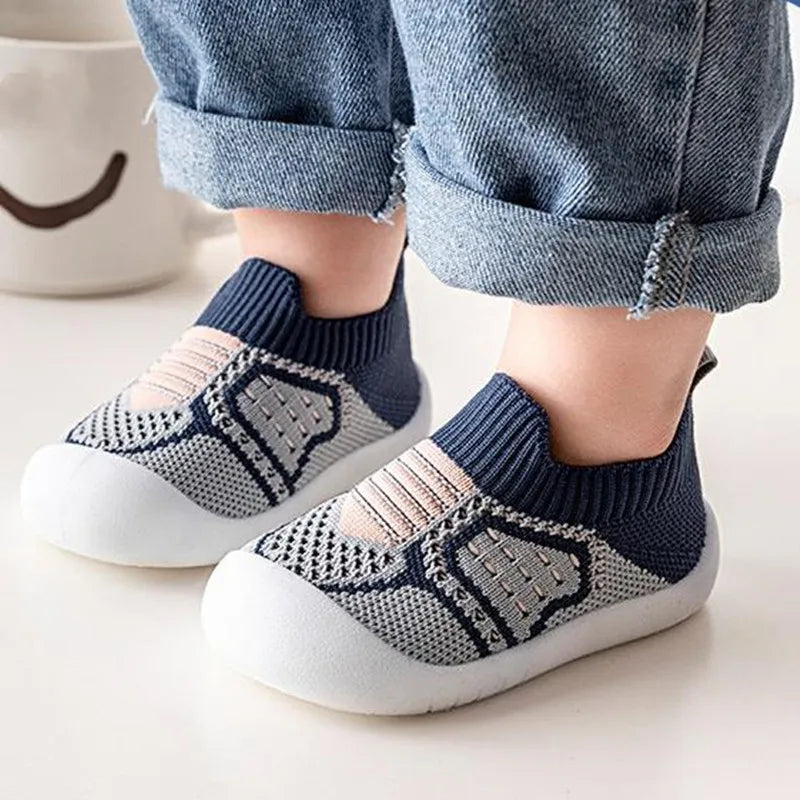 Baby Anti-slip Shoes Breathable Rubber Sole Socks p 