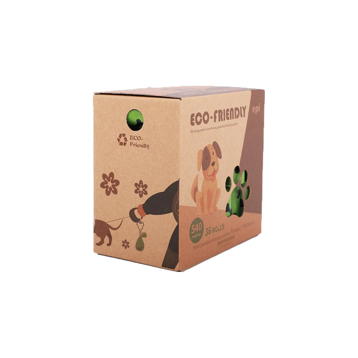 Bolsa de basura biodegradable EPI para mascotas, bolsas para caca de perro, disp