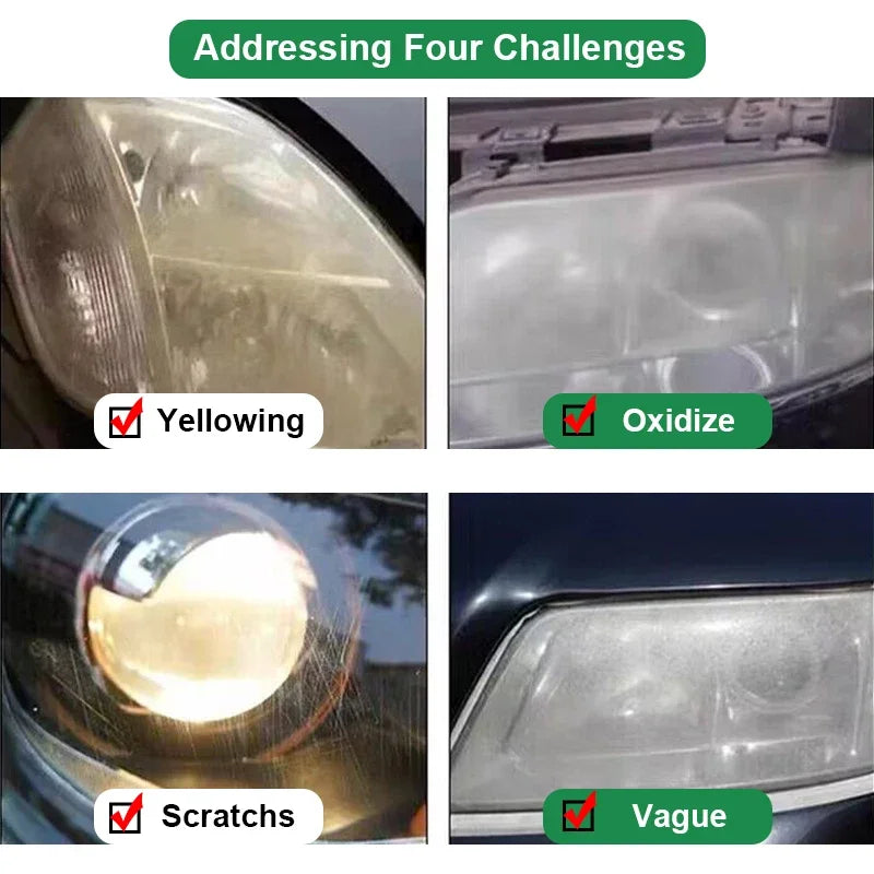 Kits de pulido para restauración de faros de coche, pasta de limpieza para repa