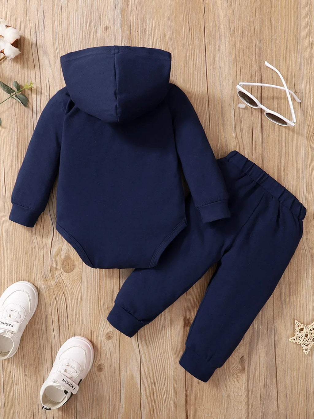 Sudadera con capucha de algodón de manga larga para bebé, ropa de moda para re