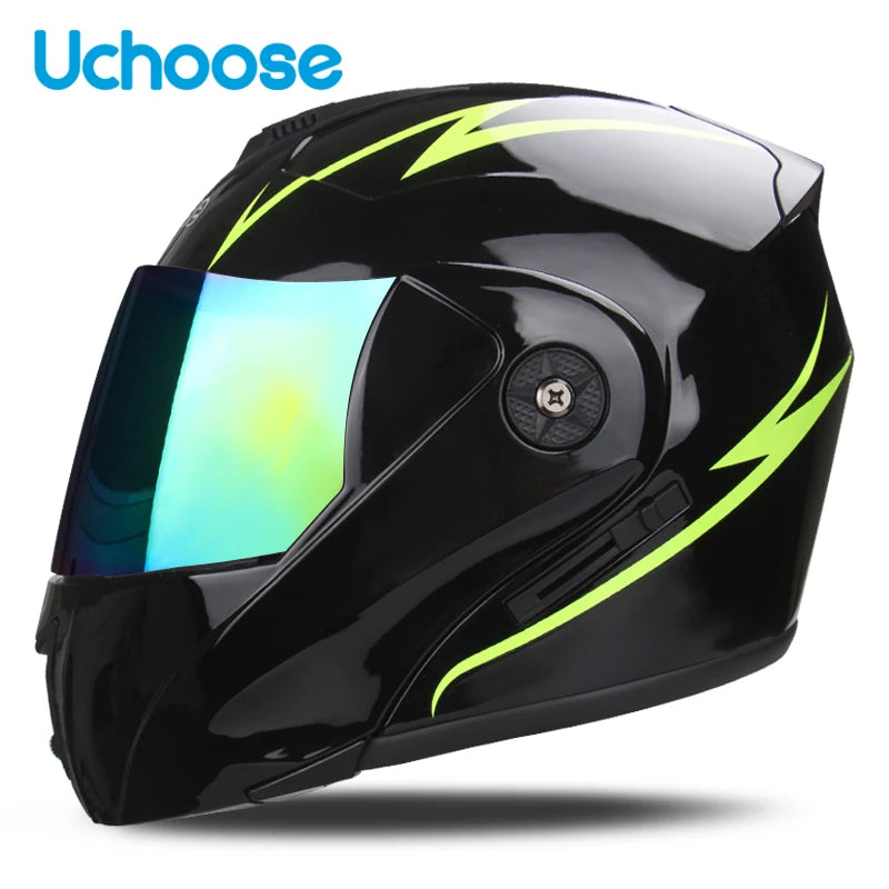 Uchoose Unisex Motorcycle Helmet Double Lens Secci? 