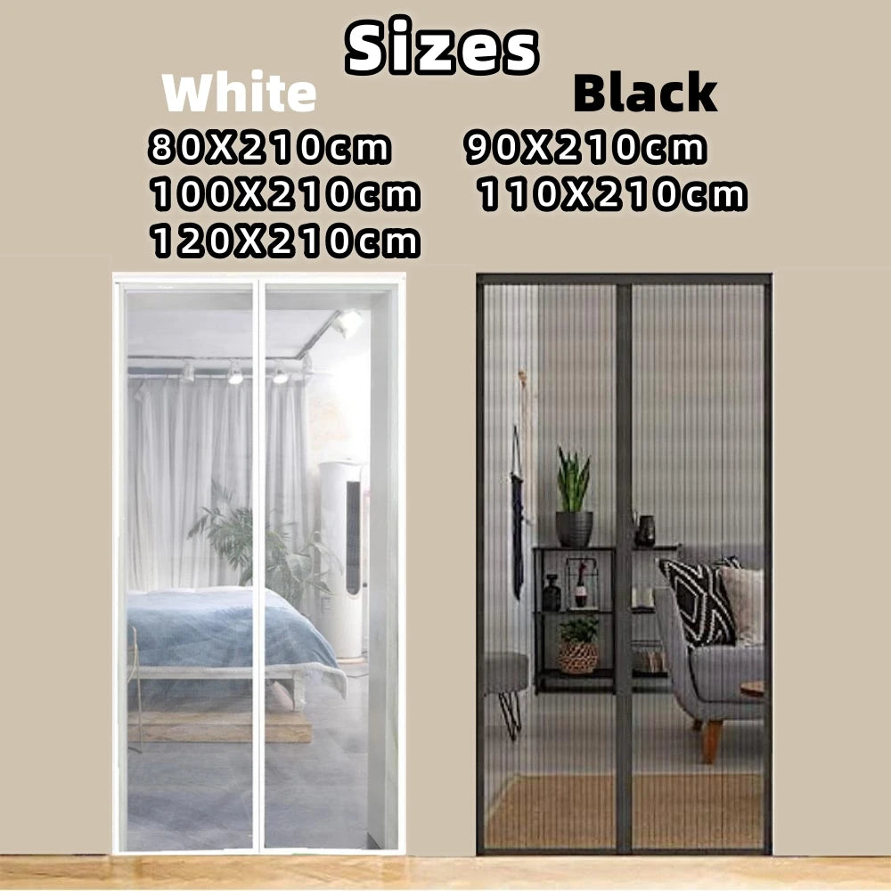 No Drilling Magnetic Door Curtain Automatic Closing Anti Mosquito 