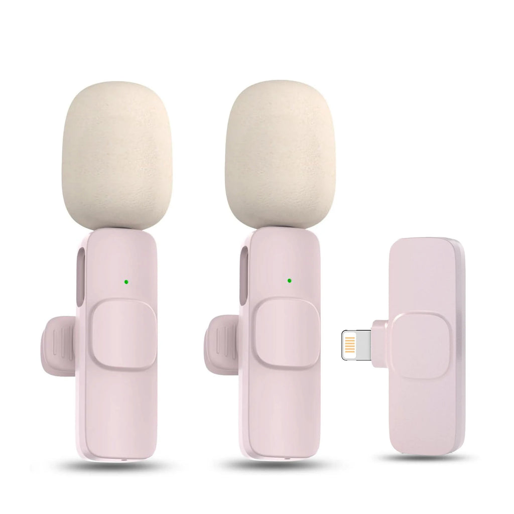 Micrófono Lavalier inalámbrico portátil, minimicrófono de grabación de Audio y vídeo para iPhone, Android, transmisión en vivo, videojuegos, teléfono