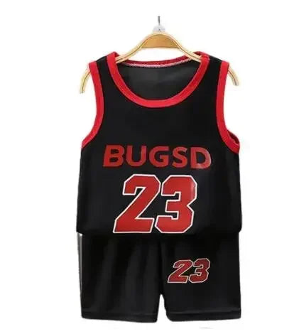 Boys sleeveless basketball jersey sets shorts p 