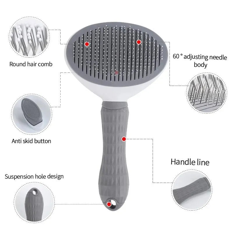 Cepillo de pelo para mascotas, peine para gatos, removedor de pelo para perros y gatos, herramientas de aseo para cachorros y gatitos, accesorios para perros, suministros para mascotas