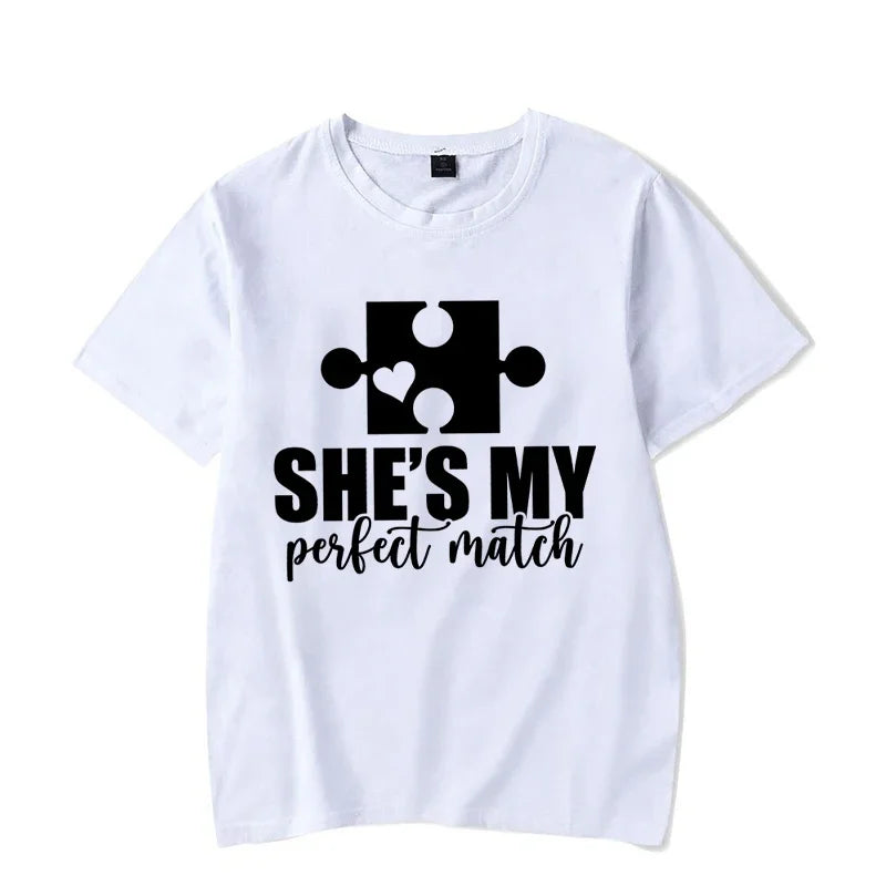 "She's My Perfect Match" Unisex T-Shirt, Short Sleeve T-Shirt 