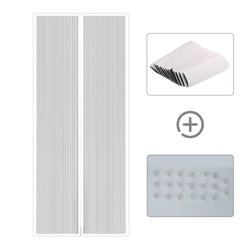 Cortina de puerta de pantalla magnética, tela no tejida, mosquitera antimosquit