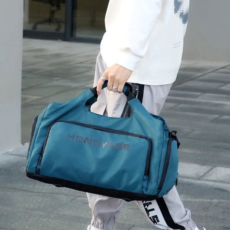 Bolsa deportiva de gimnasio para hombre, bolso de viaje para Fitness, bolsillo para zapatos, equipaje, bolso de mano impermeable, bolso de hombro para fin de semana al aire libre