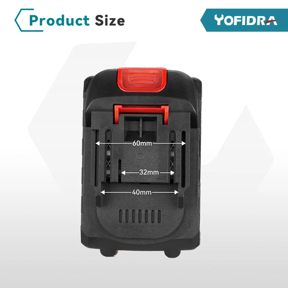 YOFIDRA-martillo eléctrico sin escobillas de 26MM, taladro rotativo multifuncional inalámbrico, herramientas eléctricas recargables para batería Makita de 18V