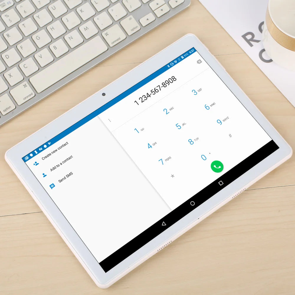 Tableta Pc de 10,1 pulgadas con Octa Core, 4GB de RAM, 64GB de ROM, cámaras duales Google Play, SIM Dual, llamadas telefónicas, Bluetooth, Wifi, versión Global