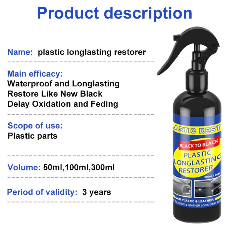 Car Plastic Restorer Plastic Leather Cleaning Products 