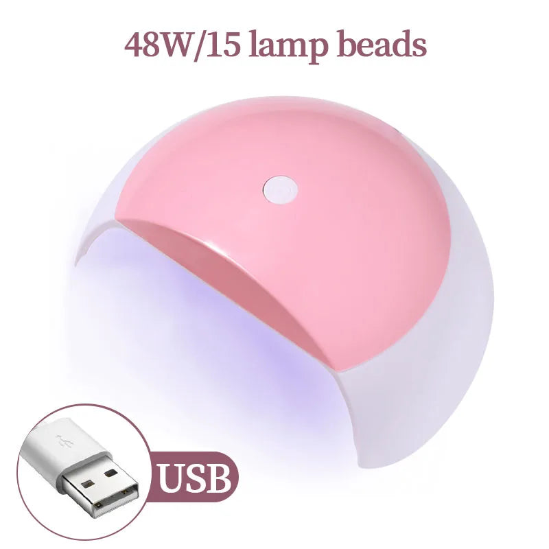 LULAA-Lámpara de secado con 18 luces UV USB para curado de Gel, máquina de fototerapia LED para uñas, herramienta de manicura profesional, equipo de salón