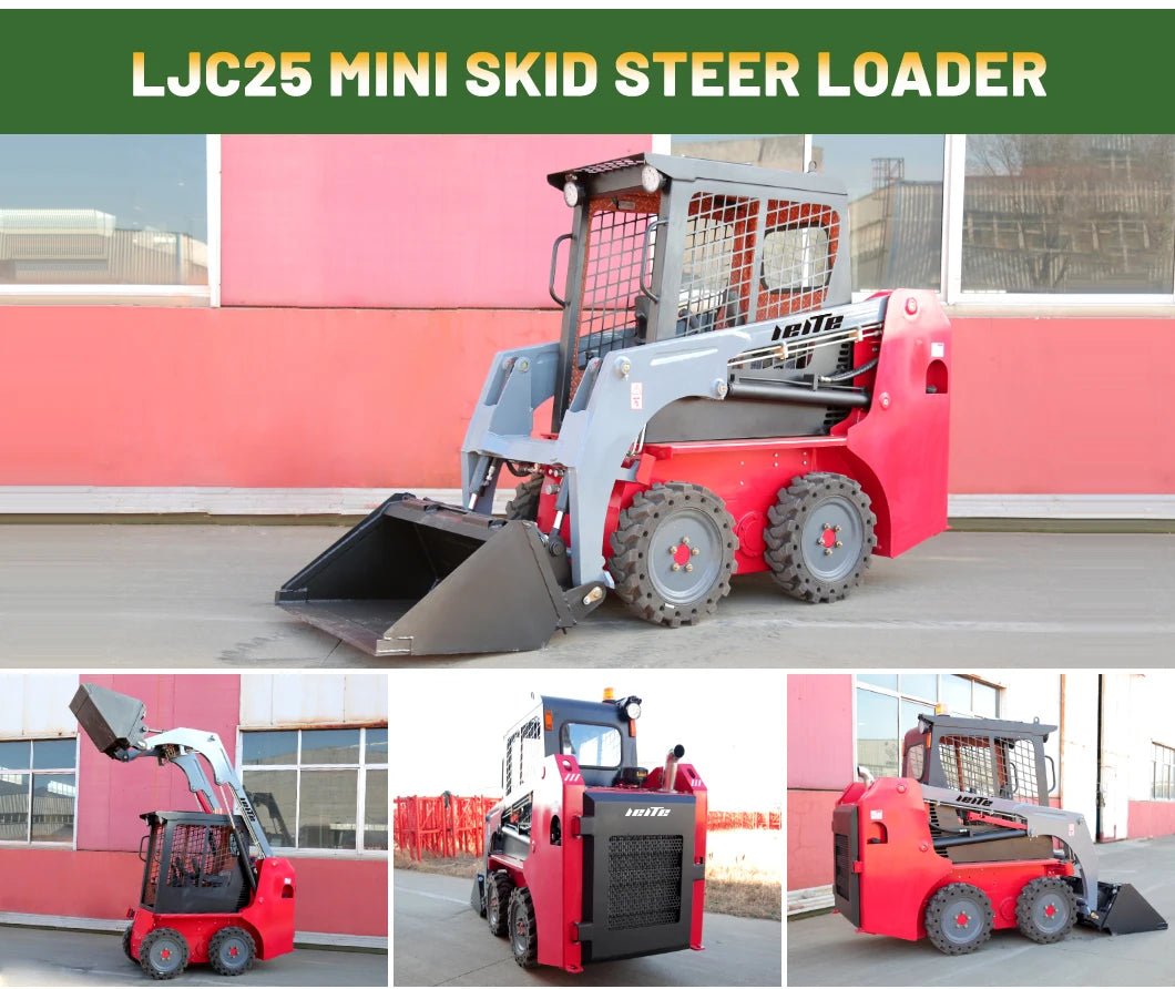 Small Rubber Tracked Skid Steer Loader Fork Skid Steer Loader 