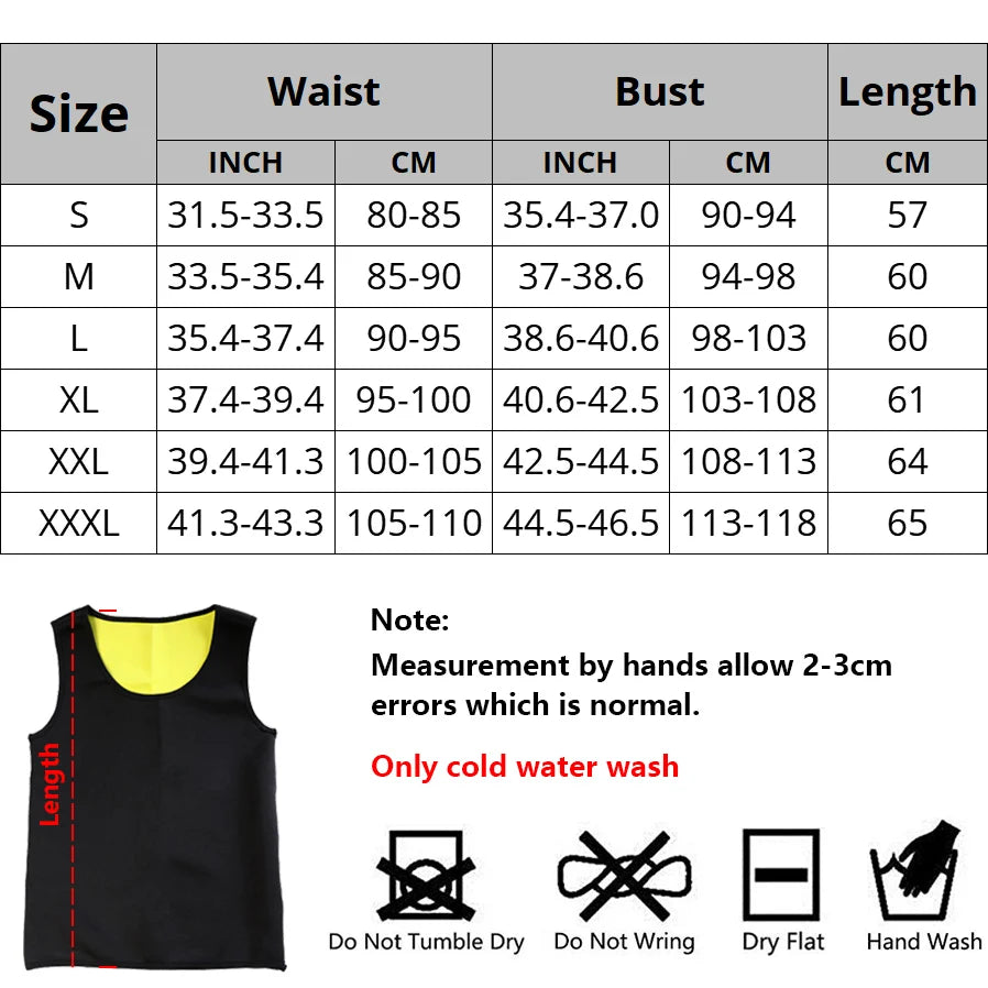 Men's Slimming Body Shaper Vest Waist Reducer Belt 