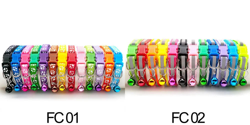 Adjustable Cat Collar with Bell Puppy Kitten Collar Wholesale 