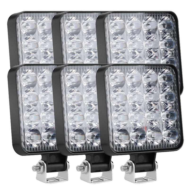 Luz LED de trabajo para todoterreno, foco de 4x4, 12V y 24V, para Jeep, camión,