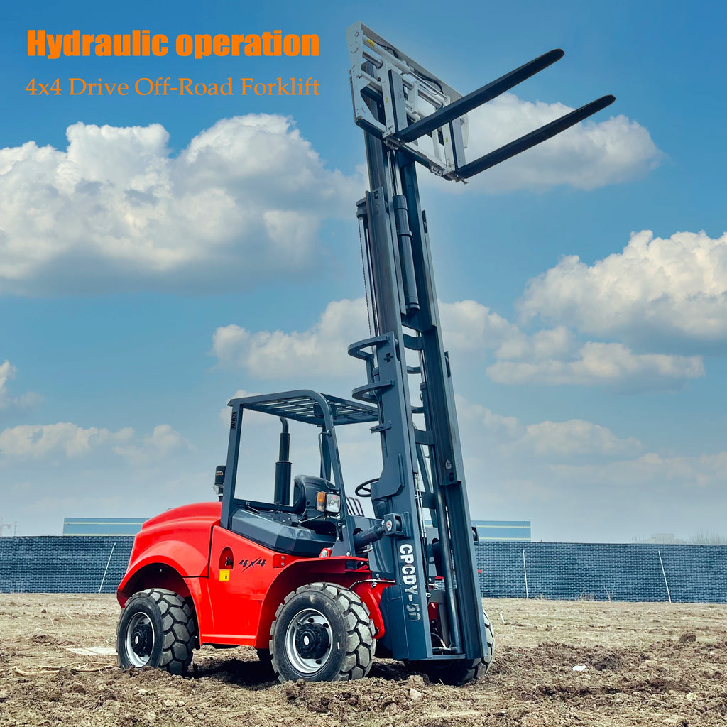 Carretilla elevadora todoterreno de 5 toneladas, 4WD carretilla elevadora, preci