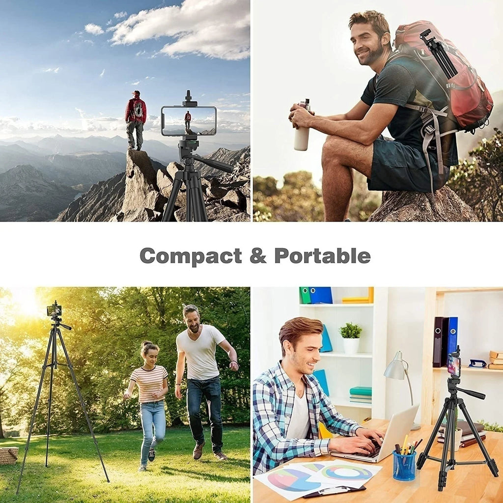 DSLR trípode Flexible extensible, soporte ligero de viaje, Control remoto para teléfono móvil, montaje de cámara Gopro en vivo, Youtube