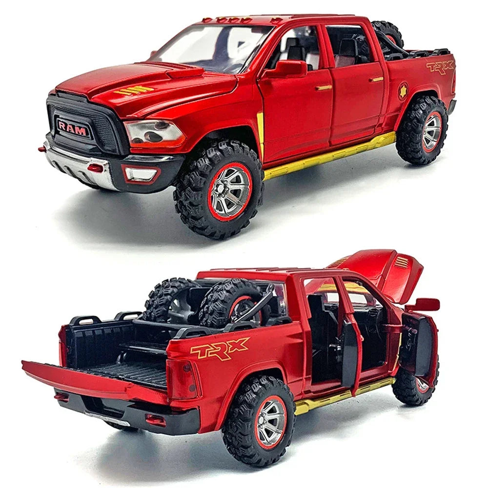 Camioneta RAM TRX a escala 1/32, coches de juguete de aleación fundido a presi?